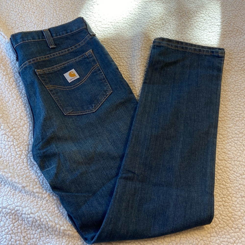 Carhartt Men's Dark Blue Denim Jeans
